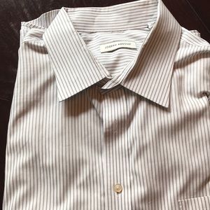 Joseph Abboud dress shirt with brown/green stripes